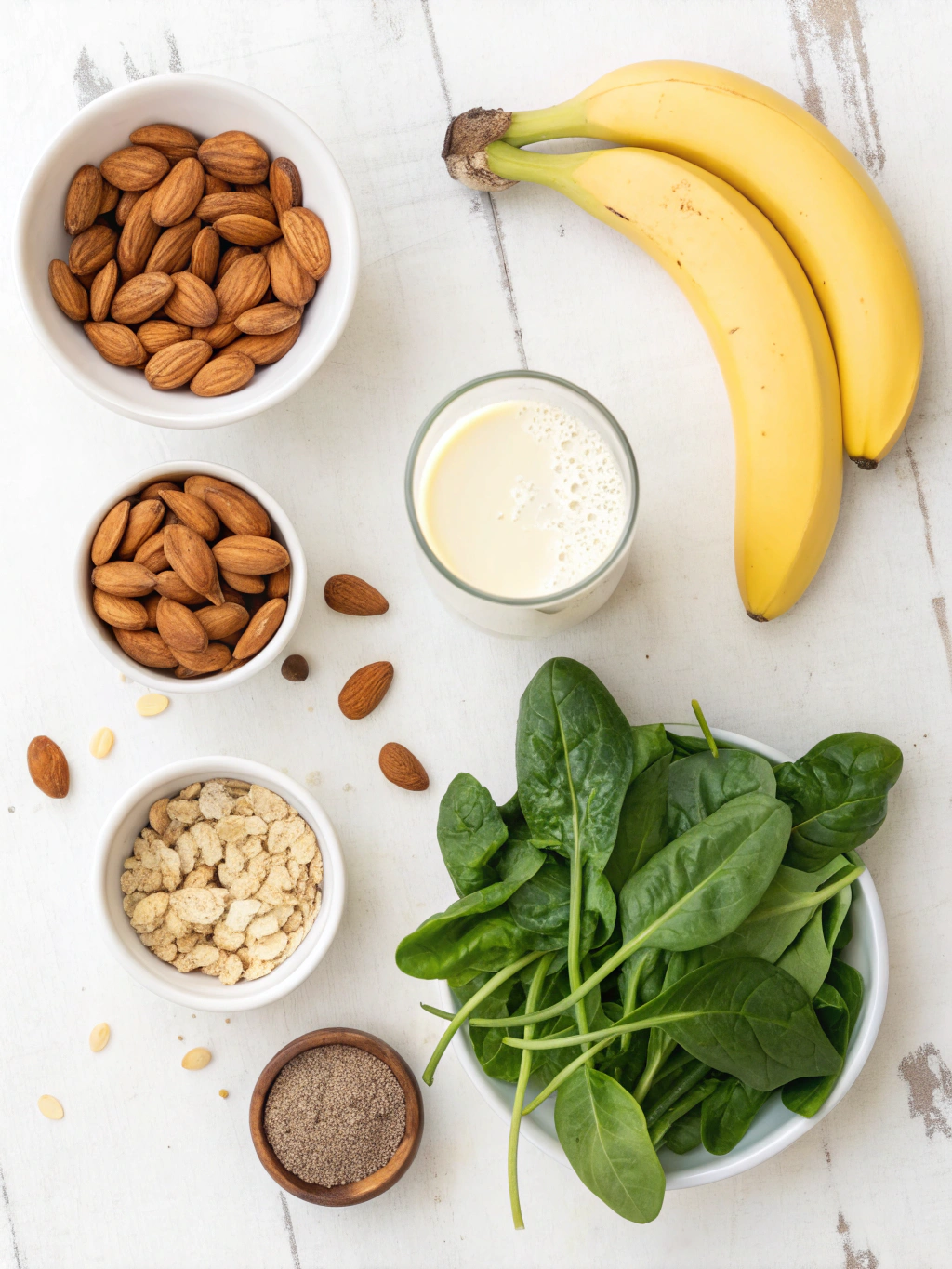 Almond Milk Smoothie ingredients