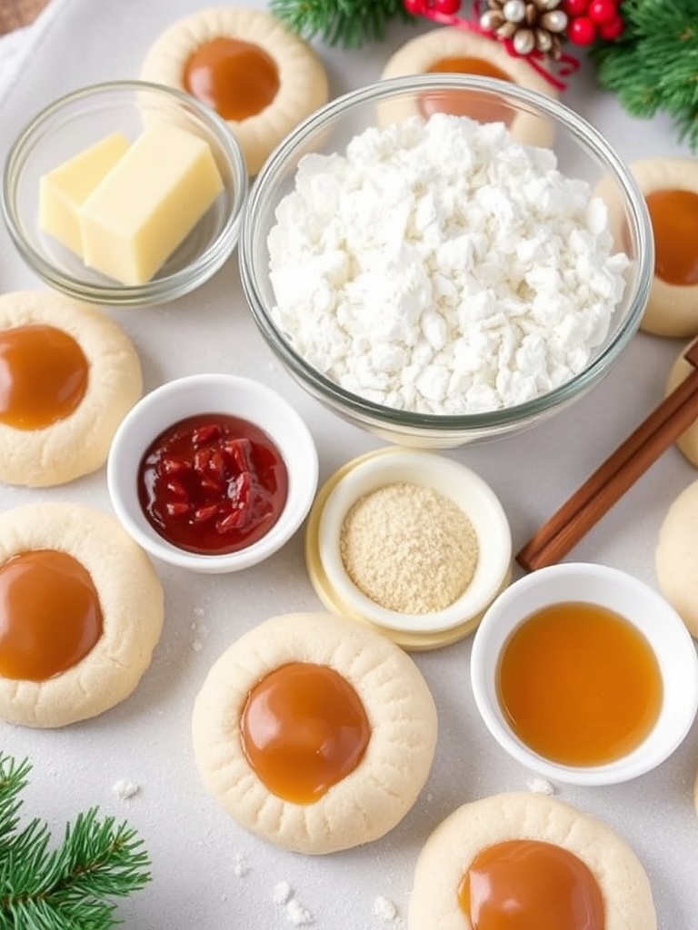 Caramel Stuffed Christmas Cookies ingredients