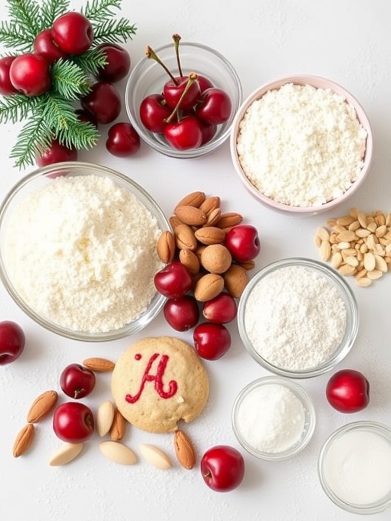 Cherry Almond Christmas Cookies ingredients