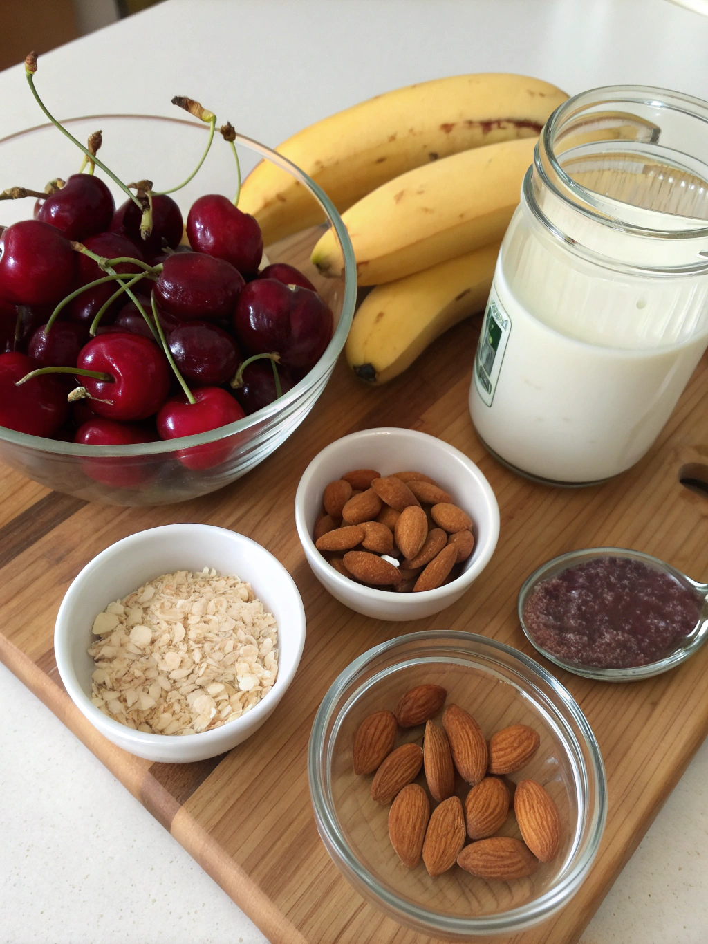 Cherry Almond Smoothie Ingredients