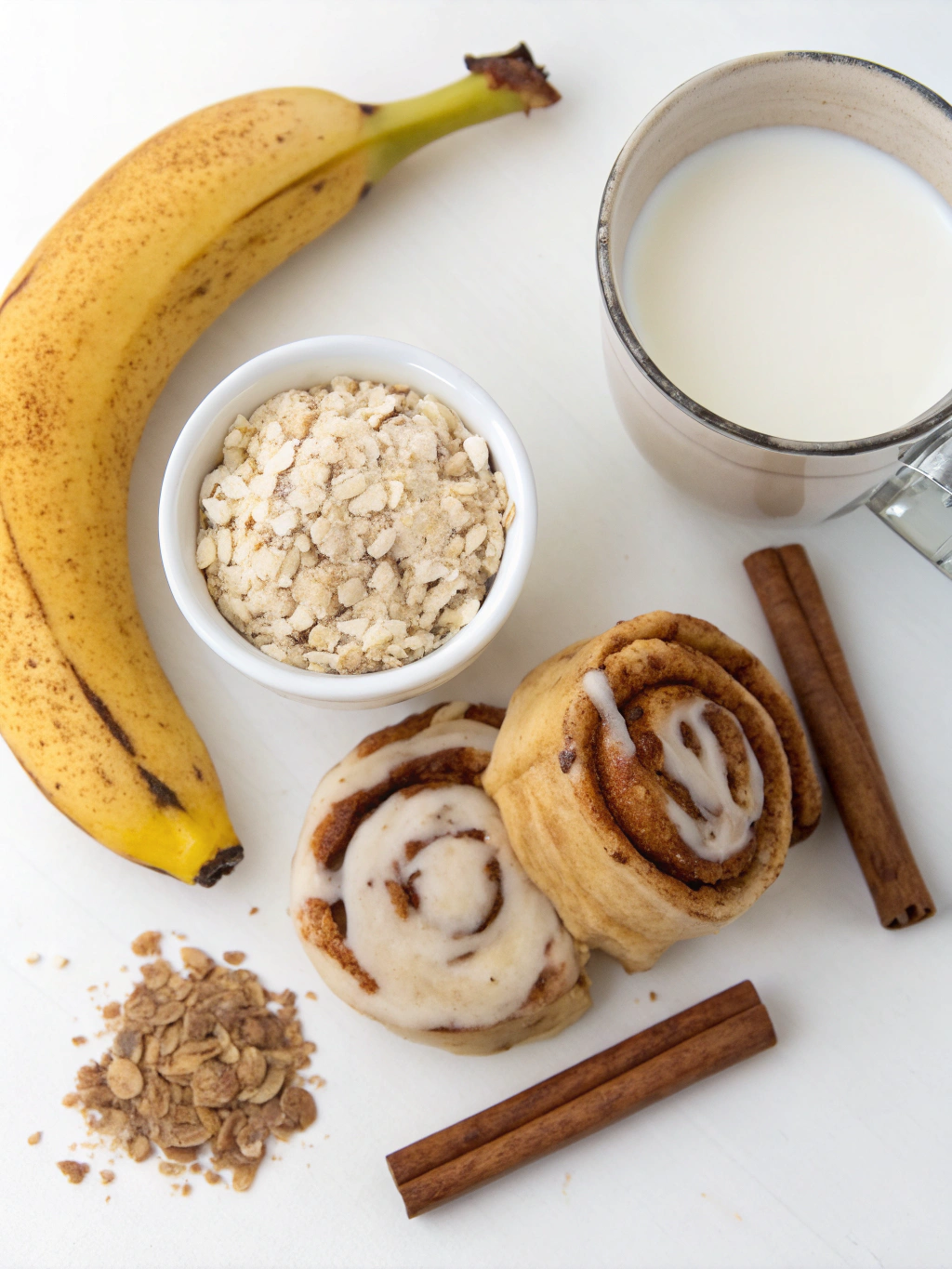 Cinnamon Roll Smoothie ingredients