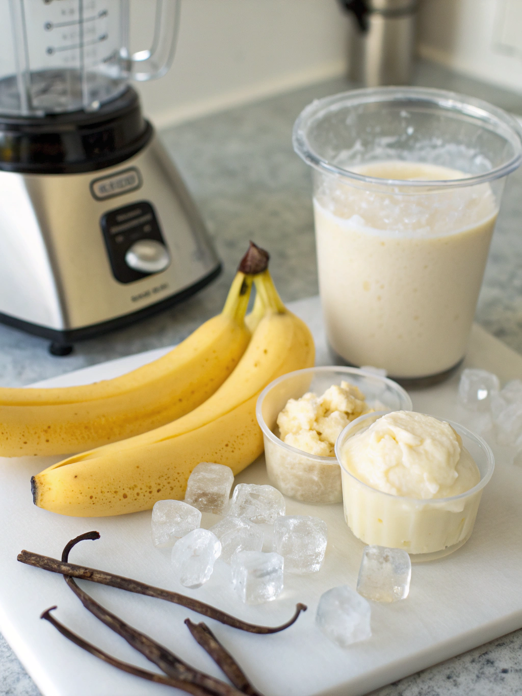 Creamy Vanilla Smoothie Ingredients
