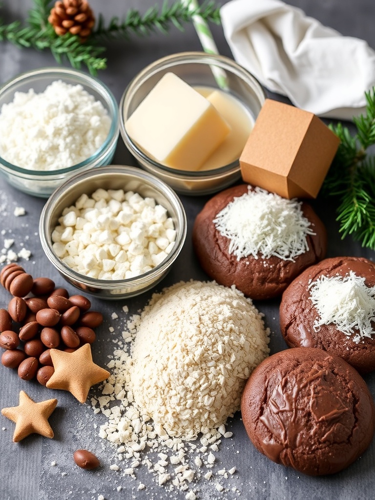 Double Chocolate Christmas Cookies ingredients