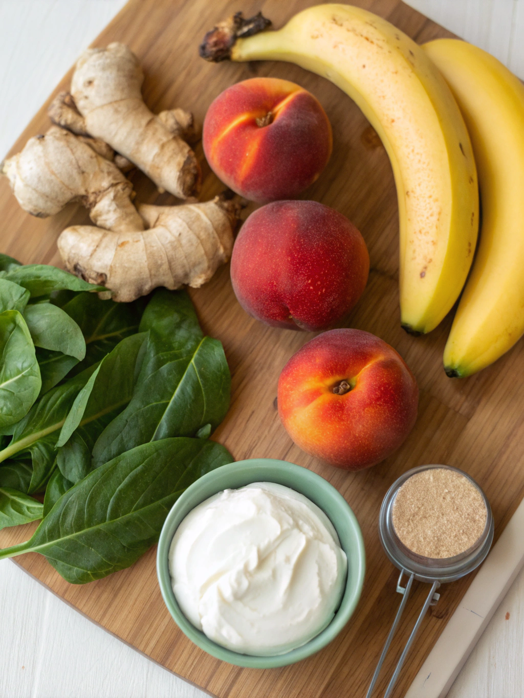Ginger Peach Smoothie ingredients