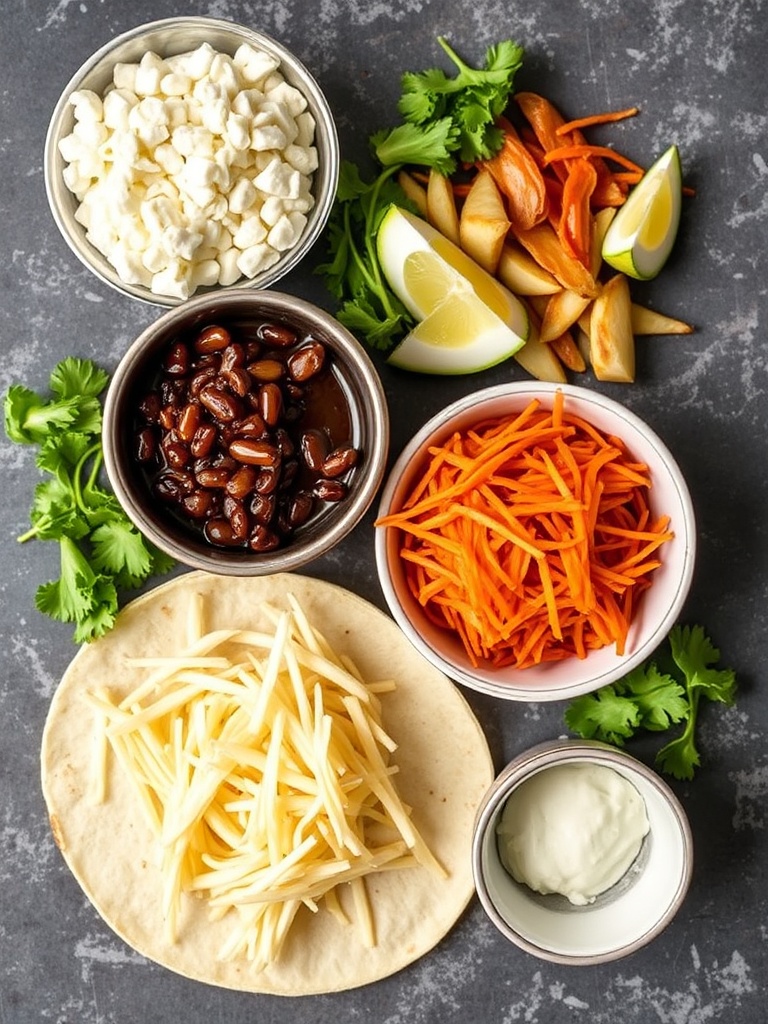Korean Tofu Street Tacos ingredients