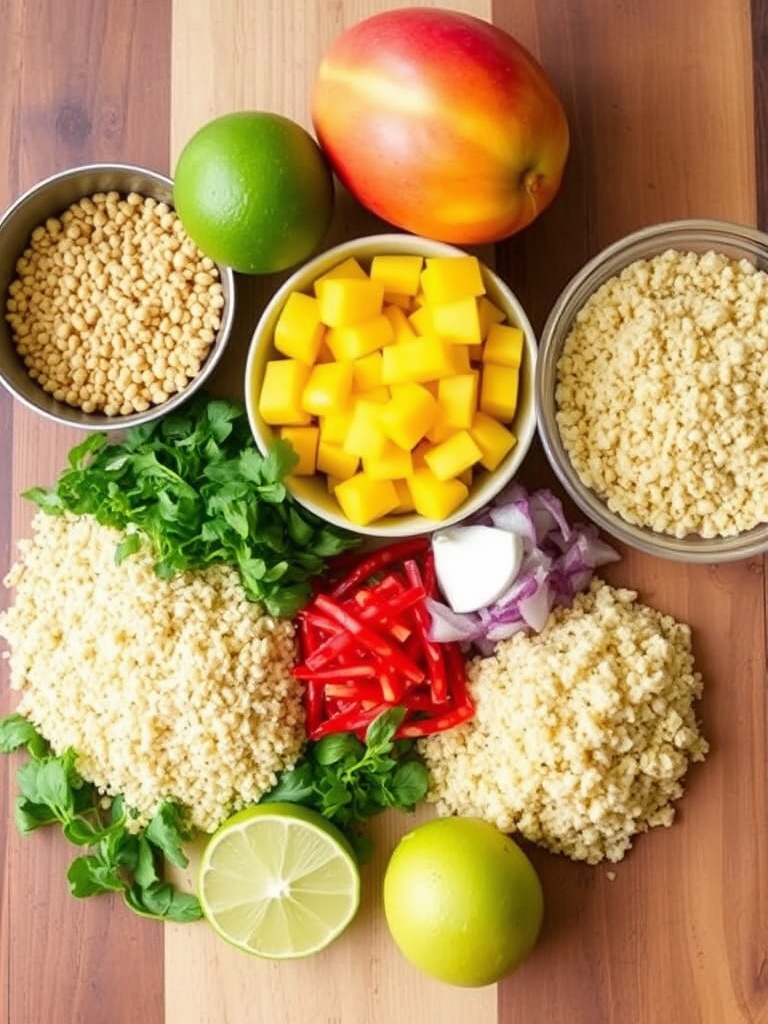 Mango Lime Quinoa Salad ingredients