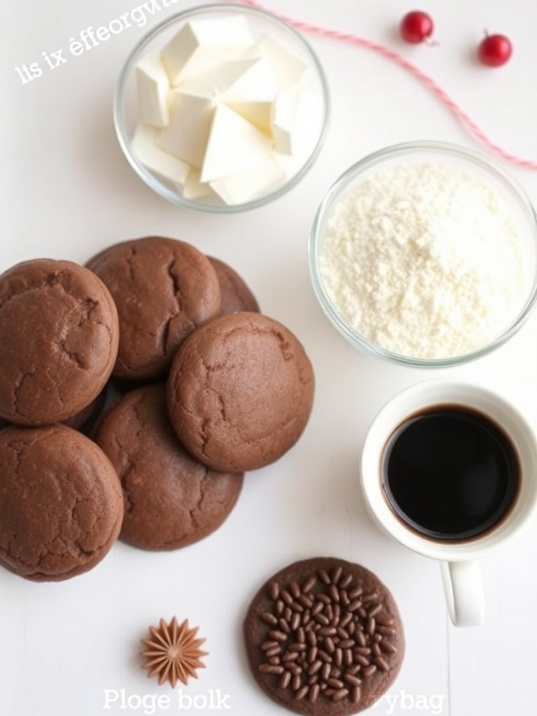 Mocha Espresso Christmas Cookies ingredients