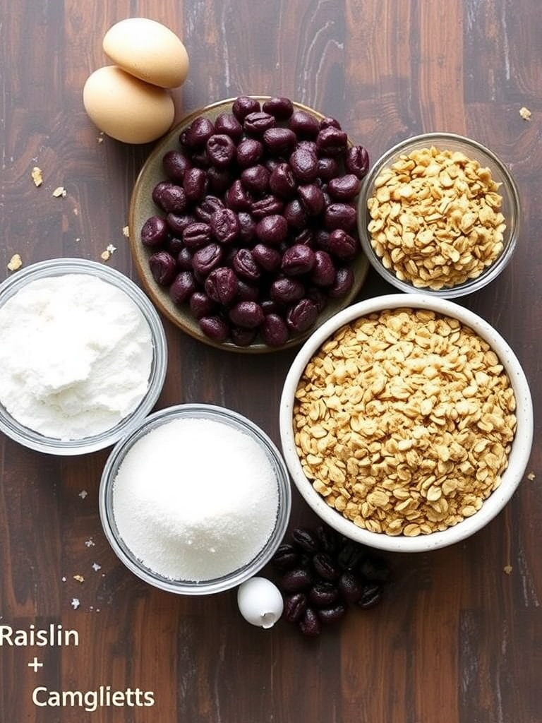 Oatmeal Raisin Christmas Cookies ingredients