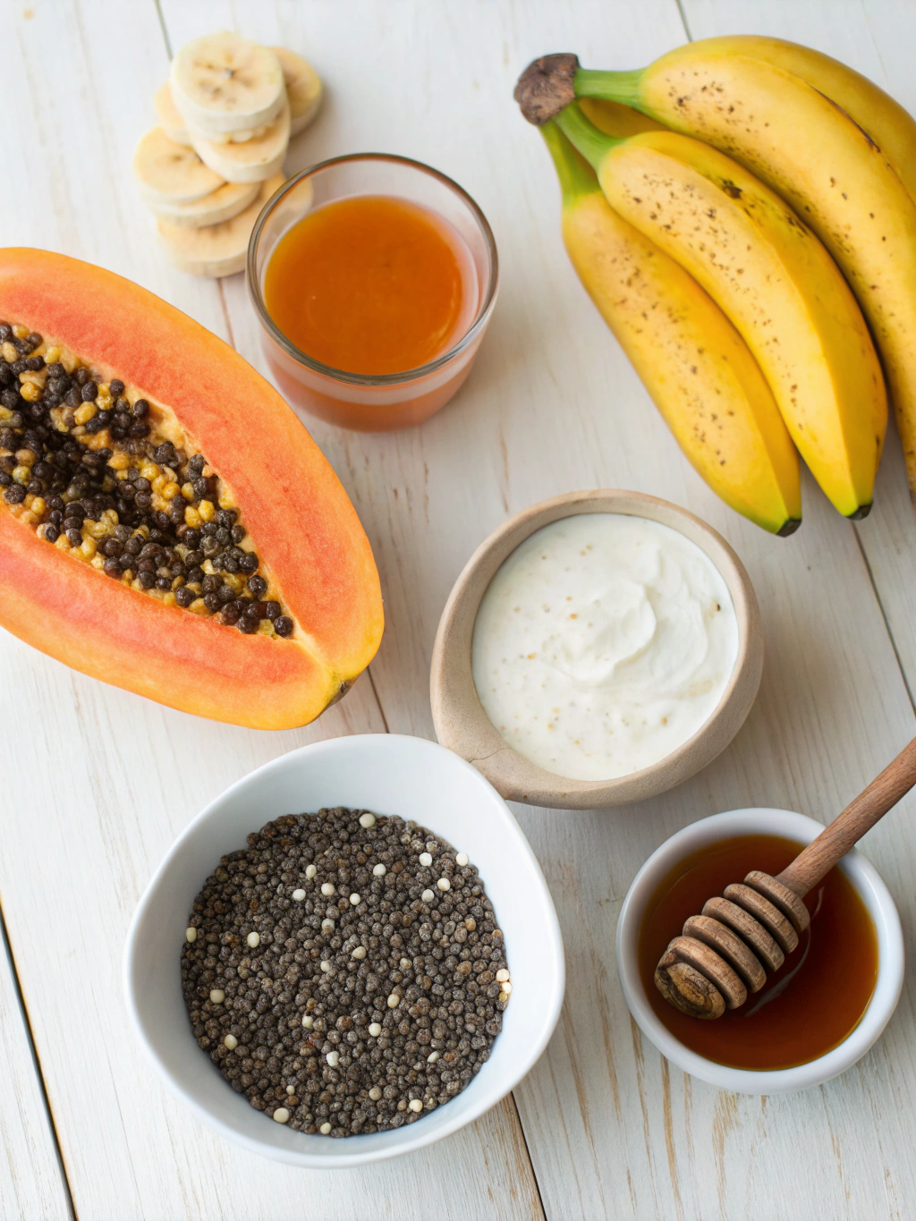 Papaya Digestive Smoothie Ingredients