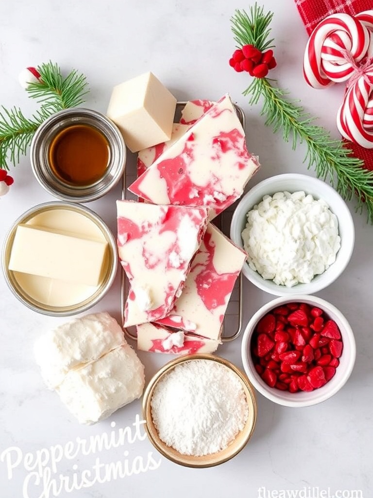 Peppermint Bark Christmas Cookies ingredients