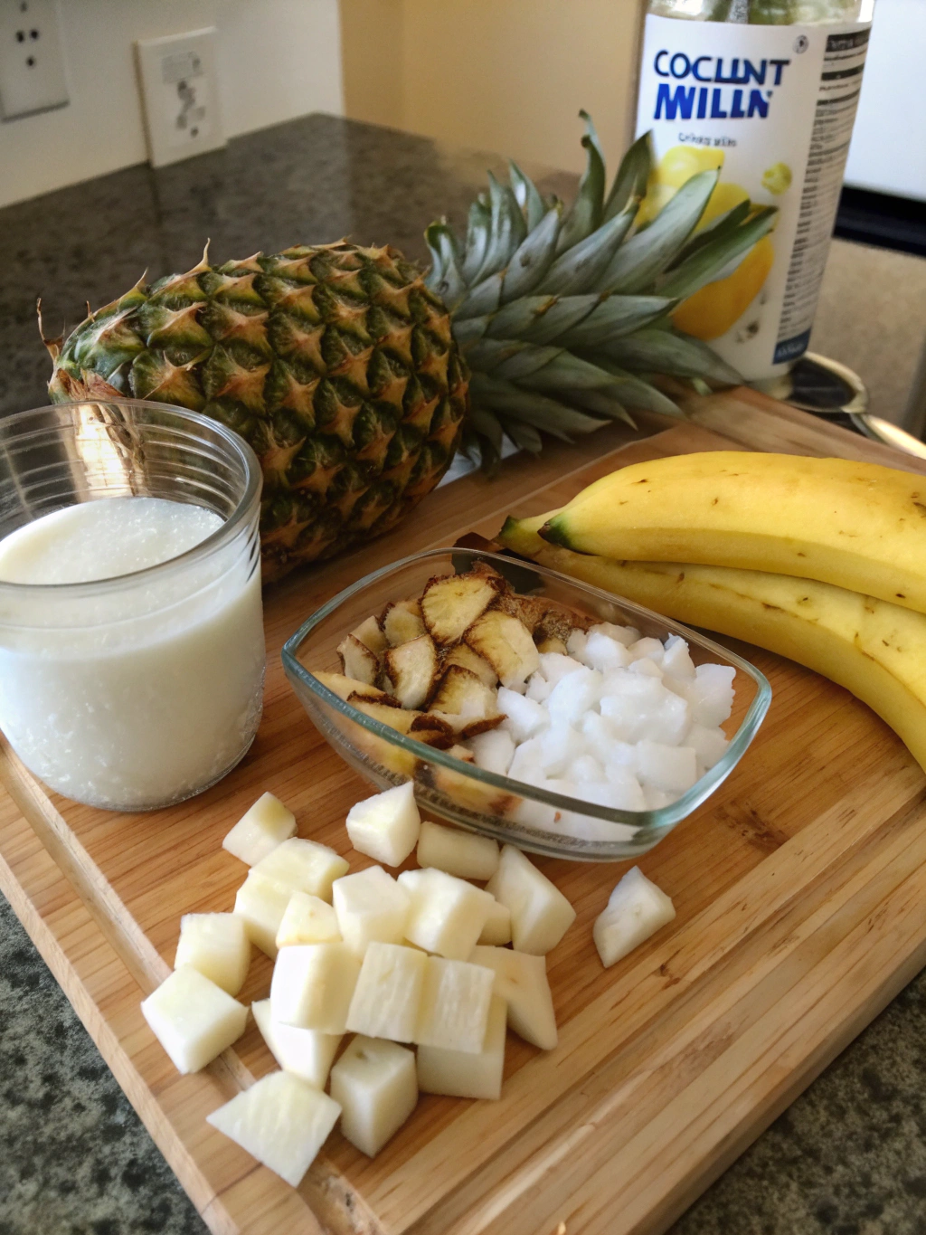Pineapple Coconut Smoothie ingredients