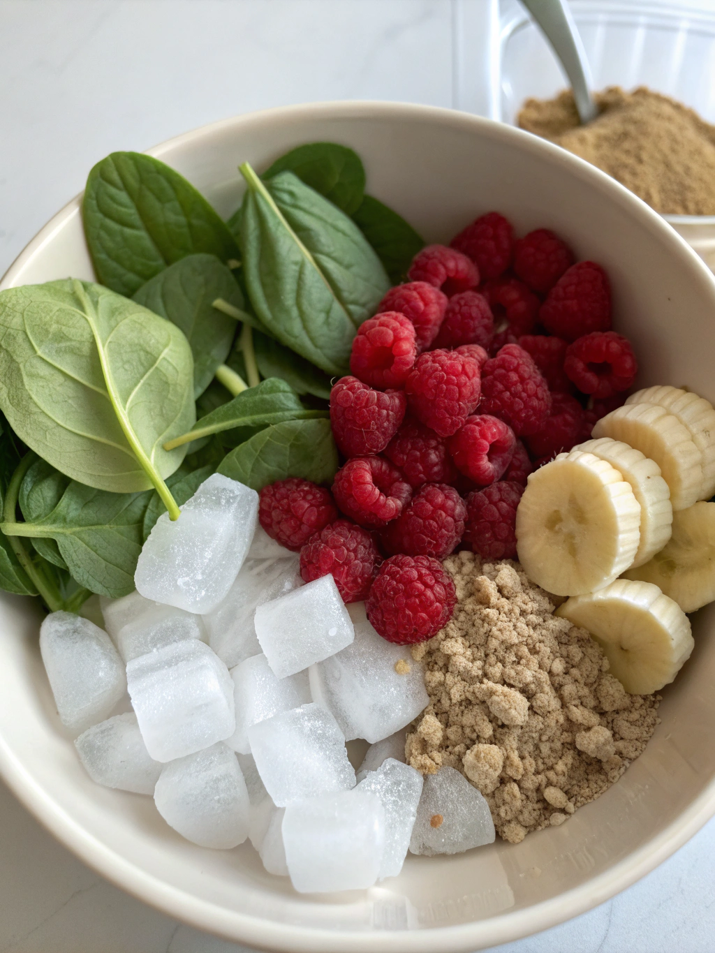 Raspberry Protein Smoothie ingredients