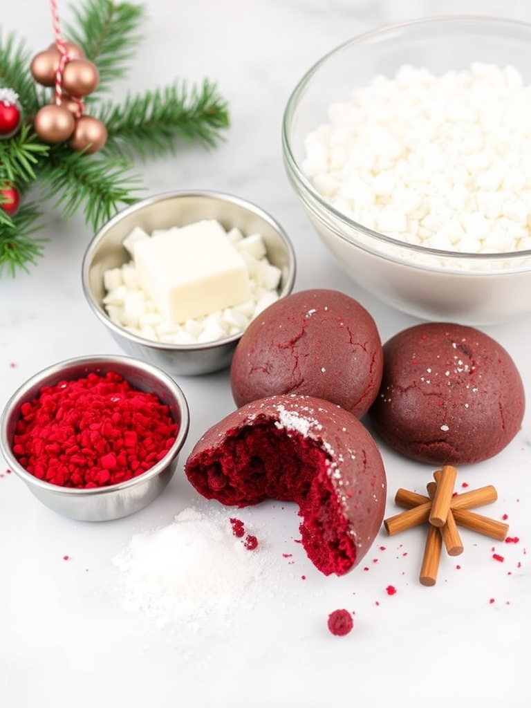 Red Velvet Christmas Cookies ingredients