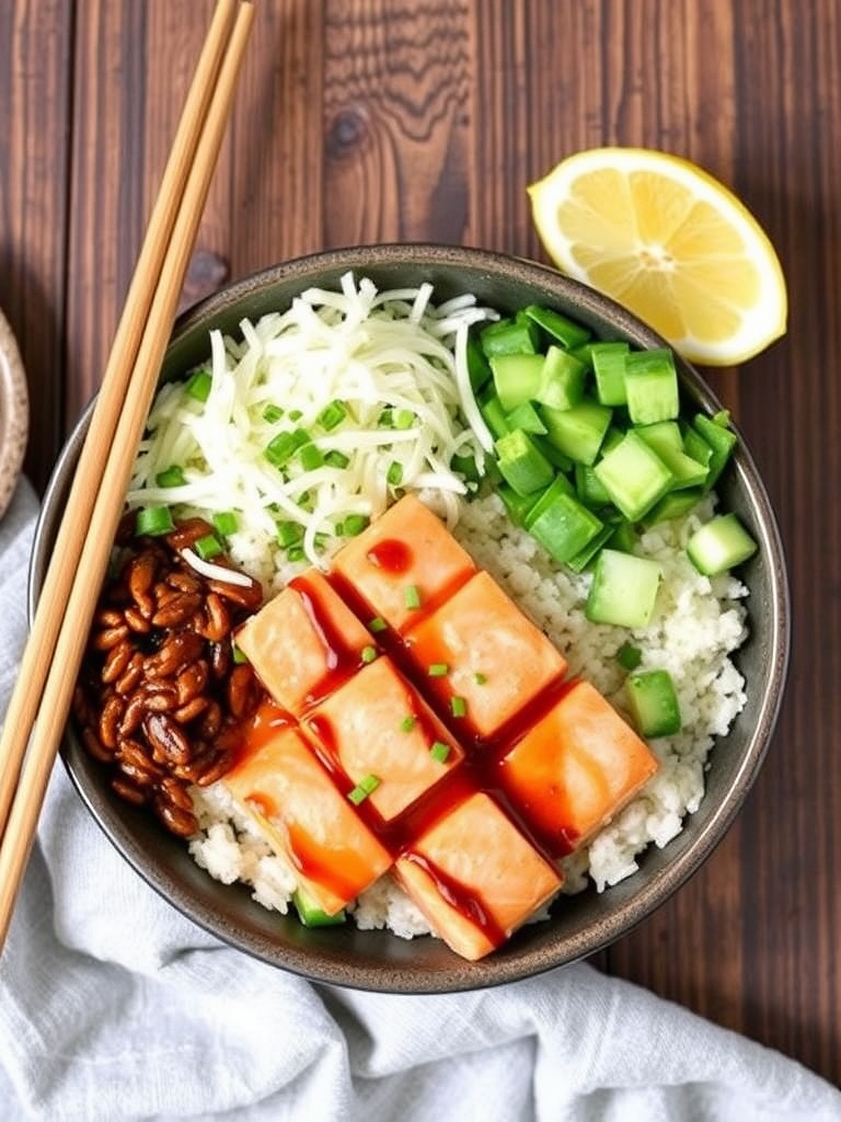 Salmon Teriyaki Rice Bowl ingredients