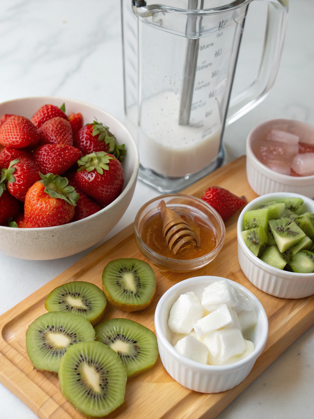 Strawberry Kiwi Smoothie ingredients