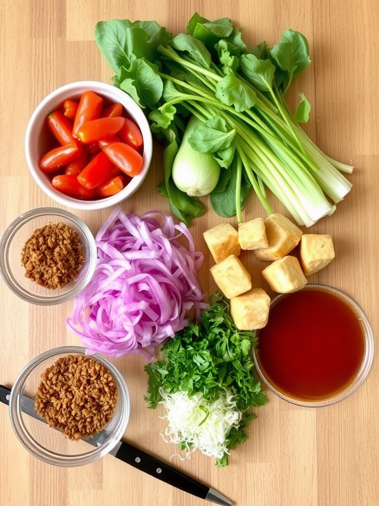 Sweet Chili Tofu Stir-Fry ingredients