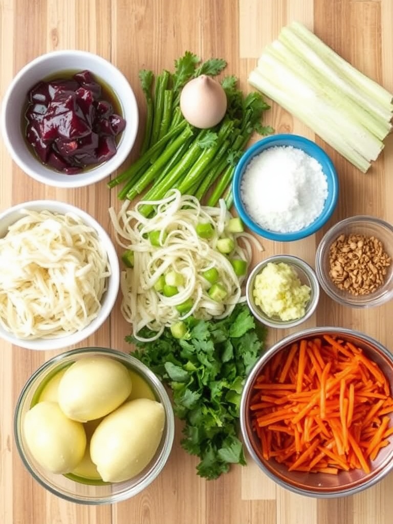 Teriyaki Noodle Stir-Fry ingredients