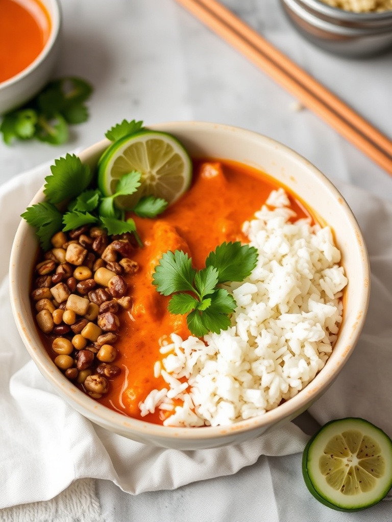 Thai Red Curry Rice Bowl Ingredients