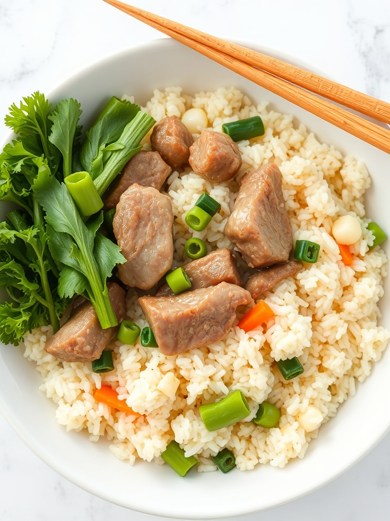 Beef and Vegetables Fried Rice Ingredients