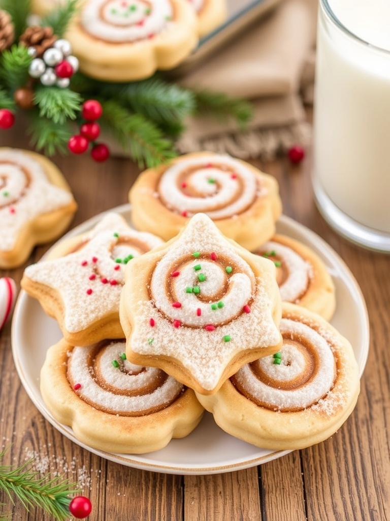 Cinnamon Roll Christmas Cookies