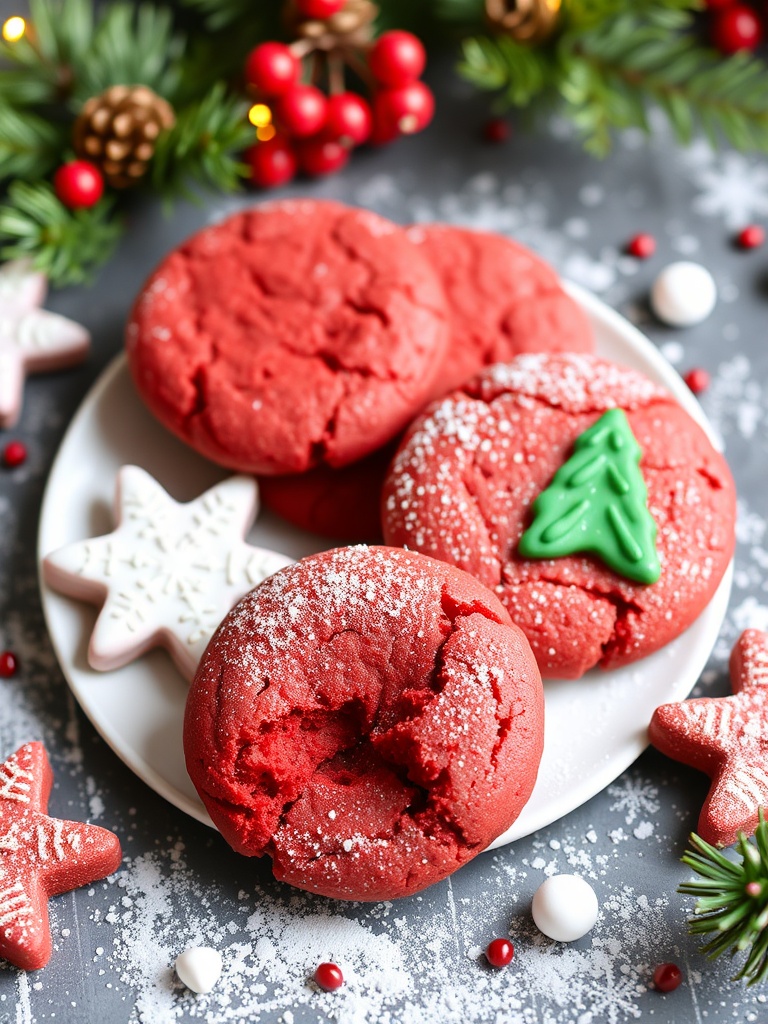 Red Velvet Christmas Cookies