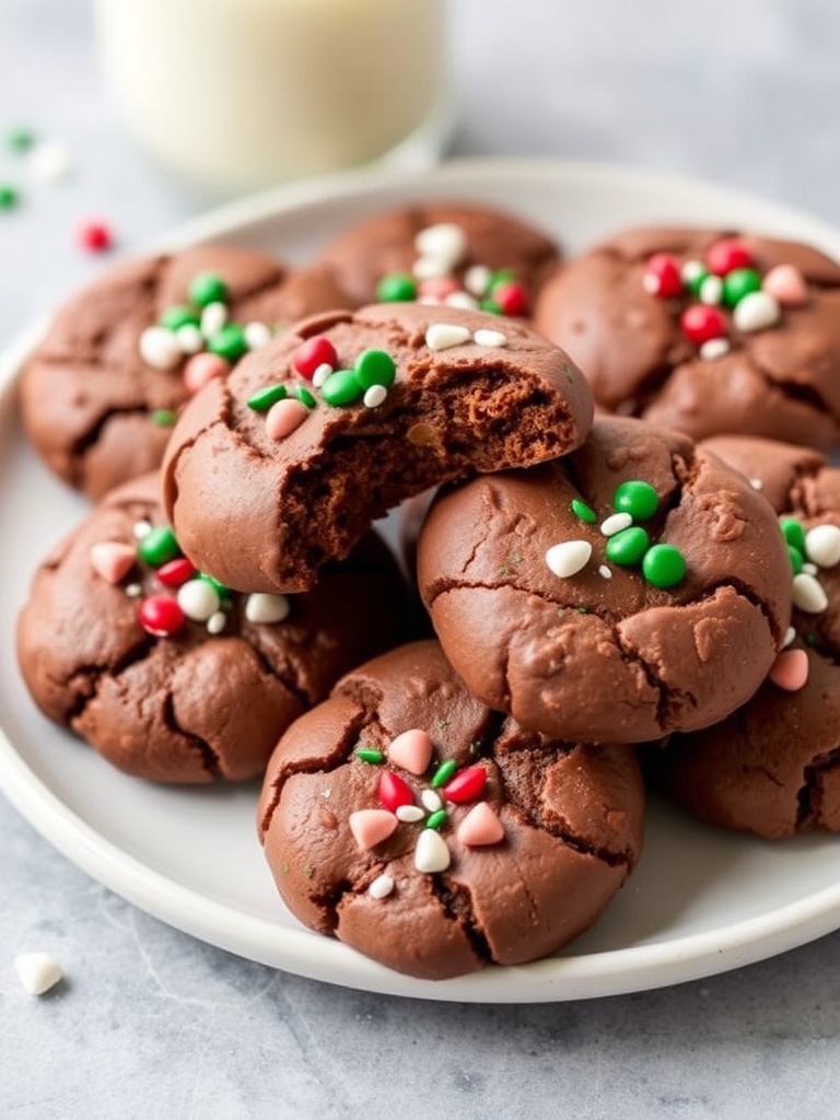 Double Chocolate Christmas Cookies