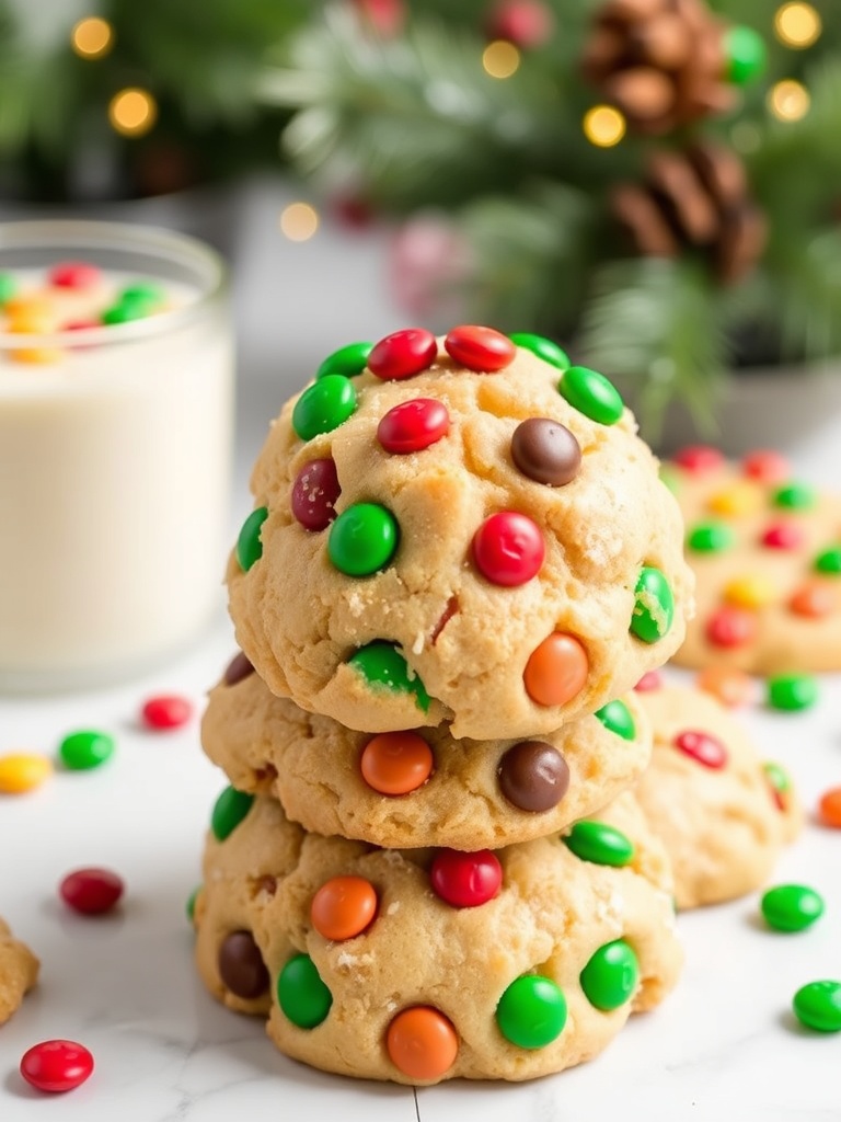 M&M Christmas Cookies M&M Christmas Cookies
