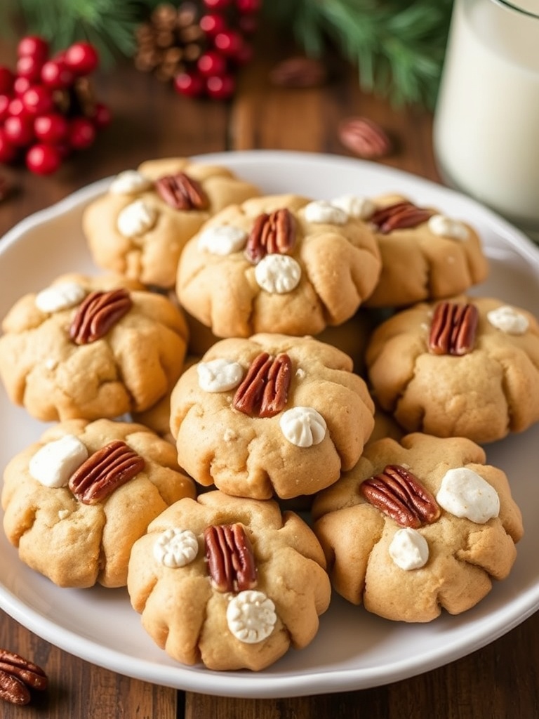 Maple Pecan Christmas Cookies