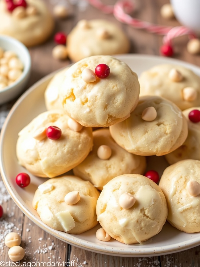 White Chocolate Macadamia Christmas Cookies White Chocolate Macadamia Christmas Cookies