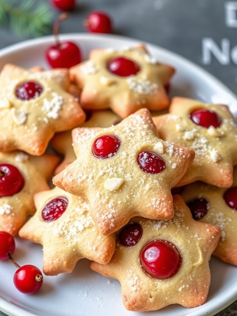 Cherry Almond Christmas Cookies