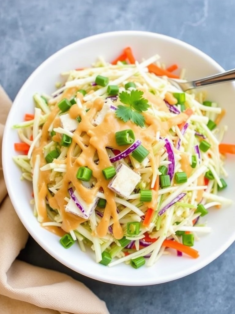 Crunchy Asian Slaw with Peanut Dressing