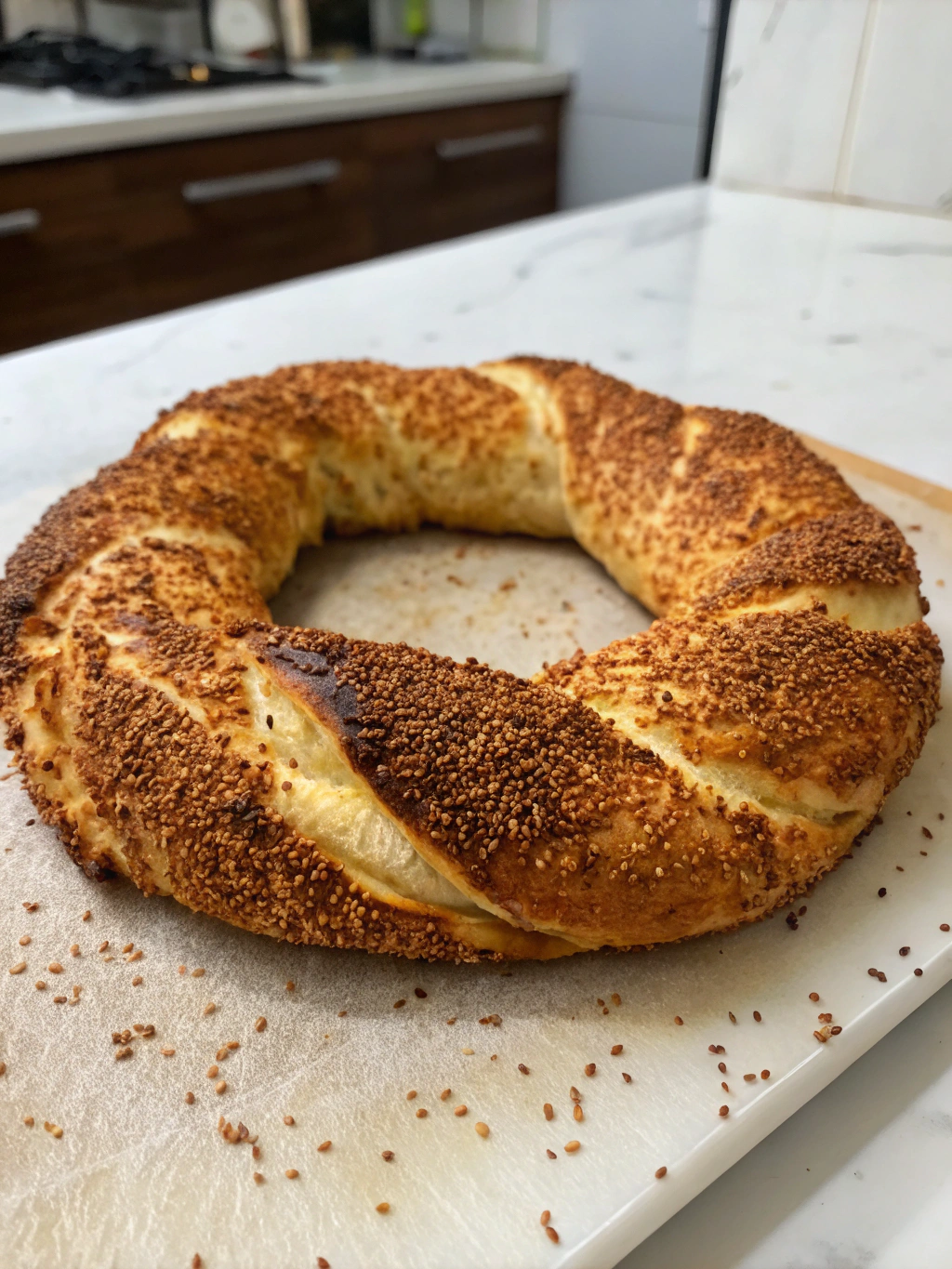 Turkish simit bread