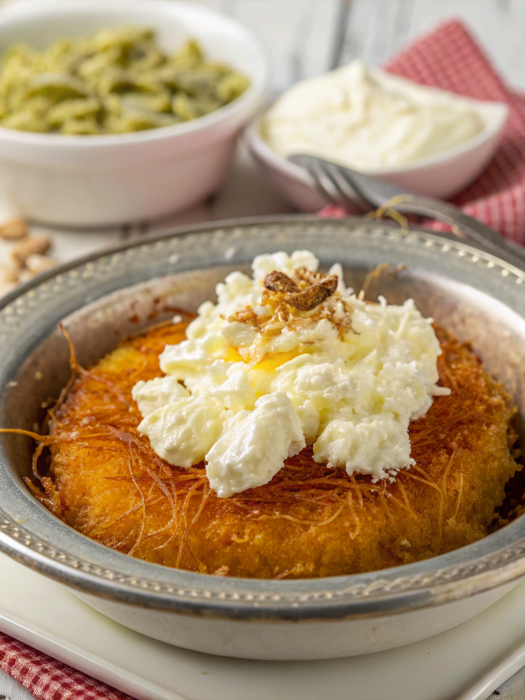 Turkish künefe dessert