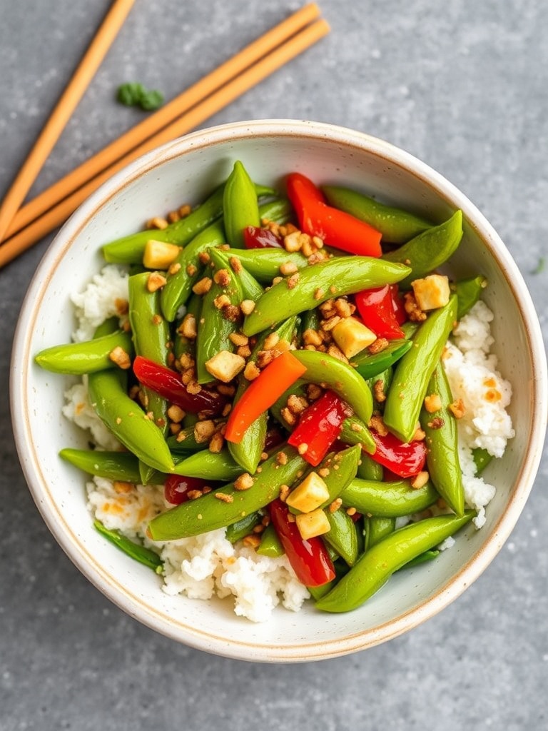Spicy Garlic Edamame Bowl