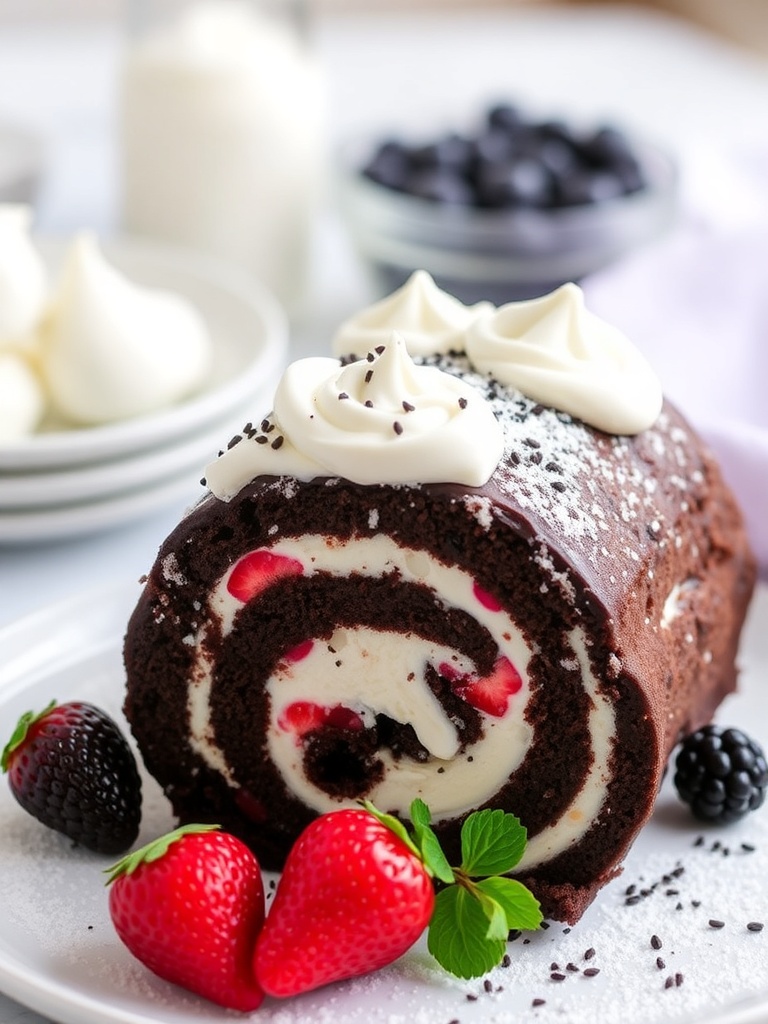 Black Forest Roll Cake Ingredients
