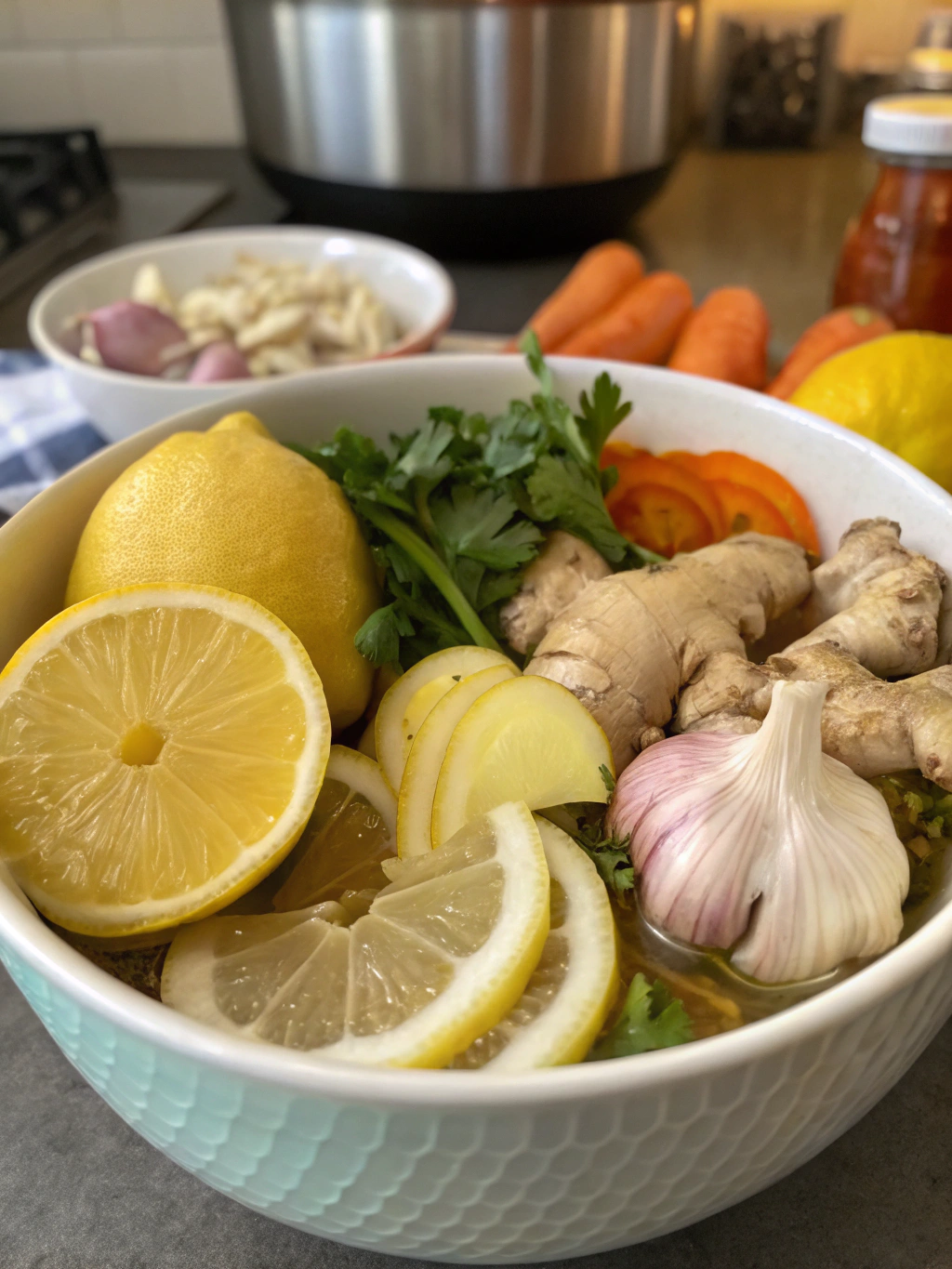 Lemon Ginger Detox Soup ingredients