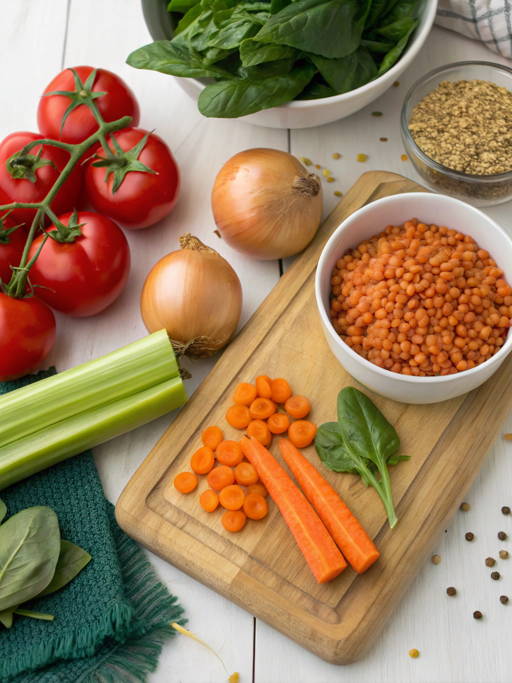 Lentil Vegetable Stew ingredients