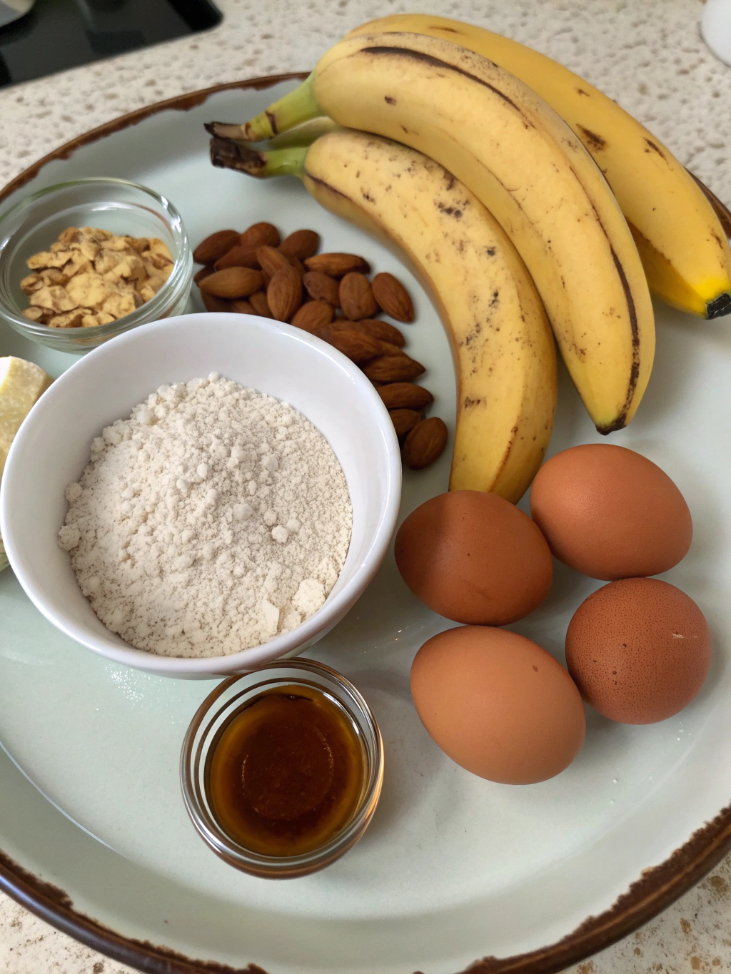 Low-Sugar Banana Bread ingredients