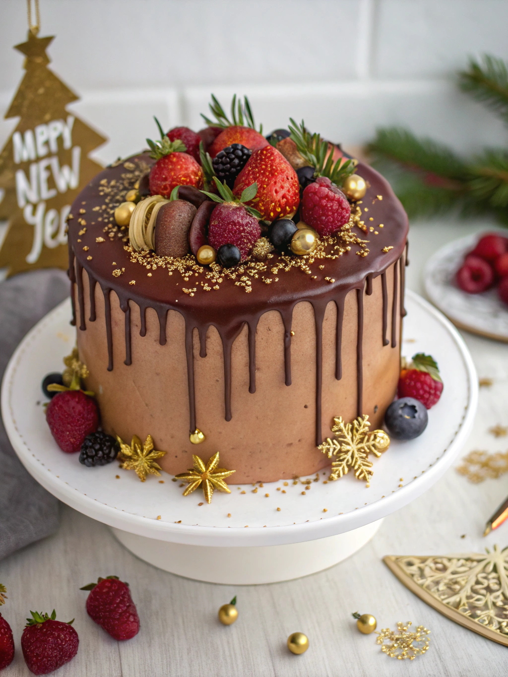 New Year Cake Nutella Drip ingredients