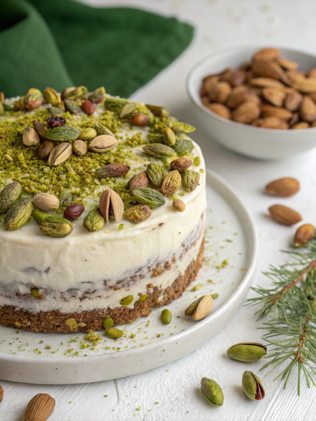 New Year Cake Pistachio Cardamom ingredients