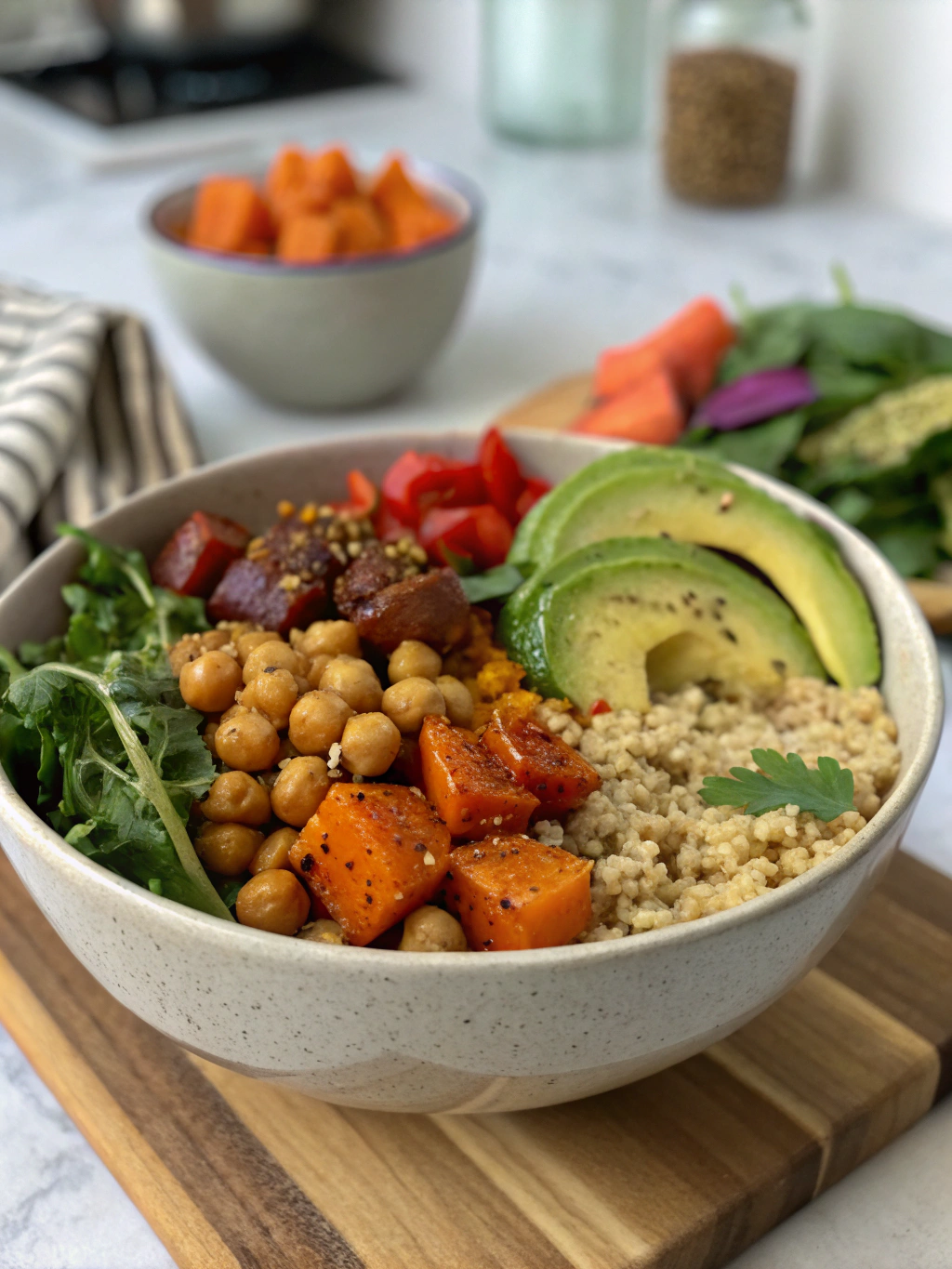 Quinoa Buddha Bowl ingredients