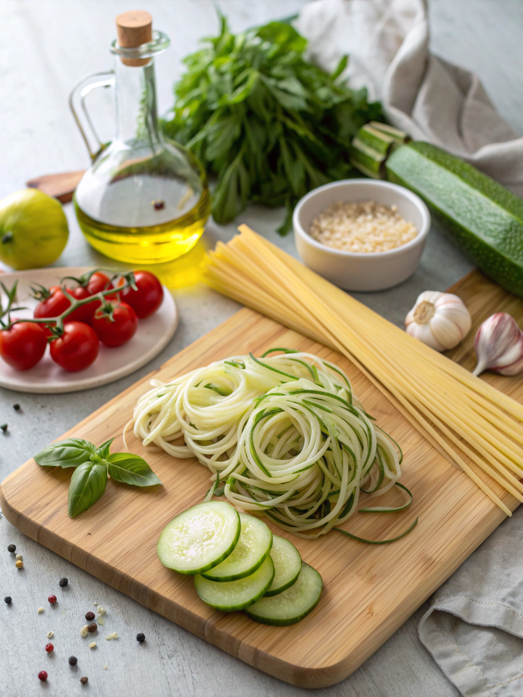 Zucchini Noodle Pasta ingredients