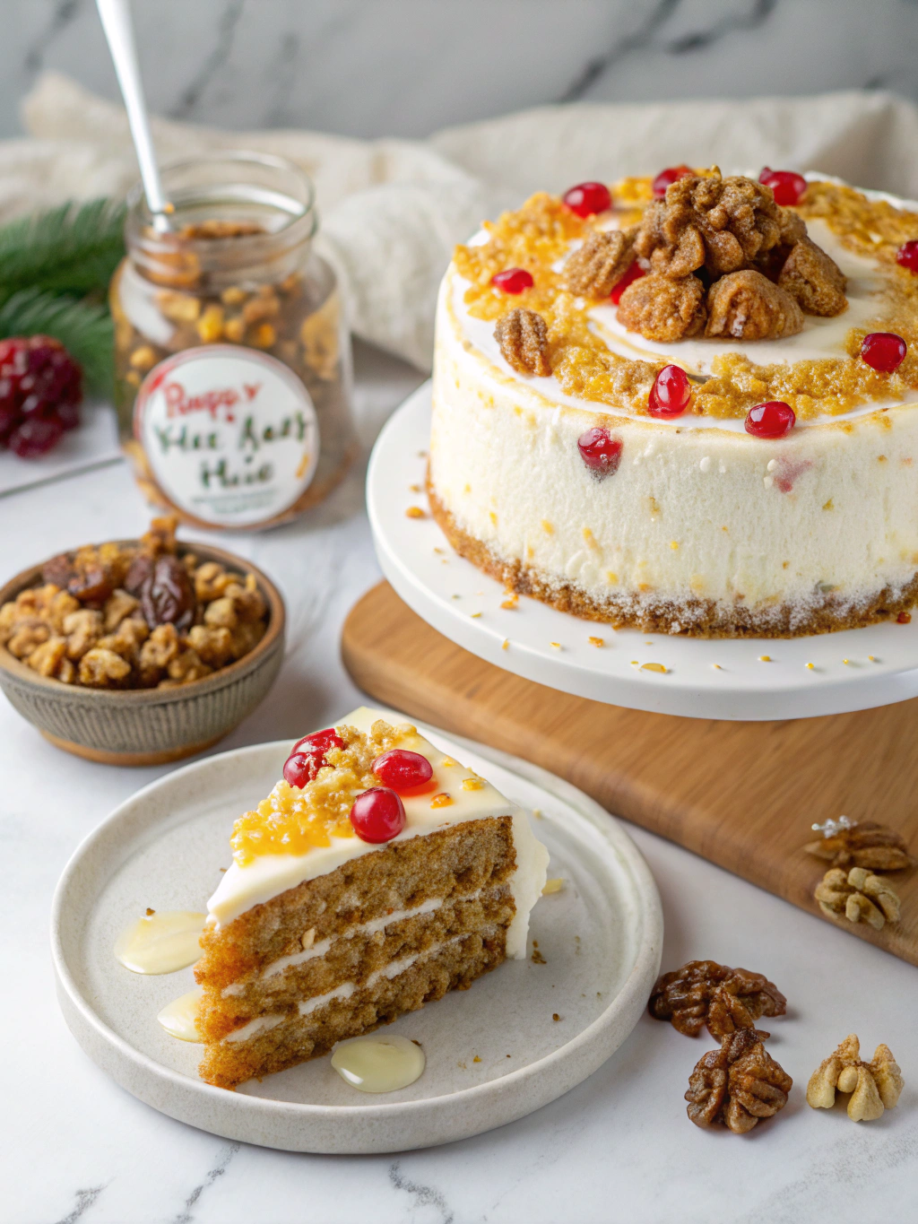 New Year Cake Honey Walnut