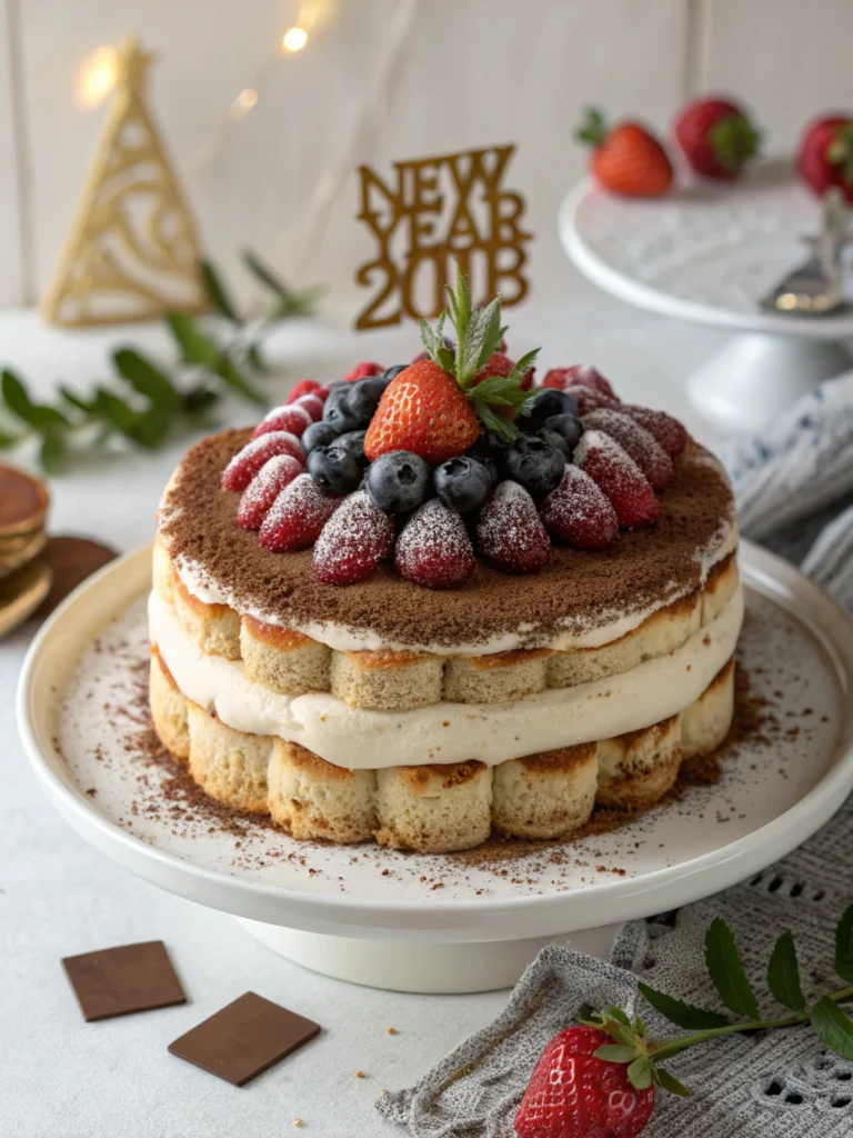 New Year Cake Tiramisu Bliss