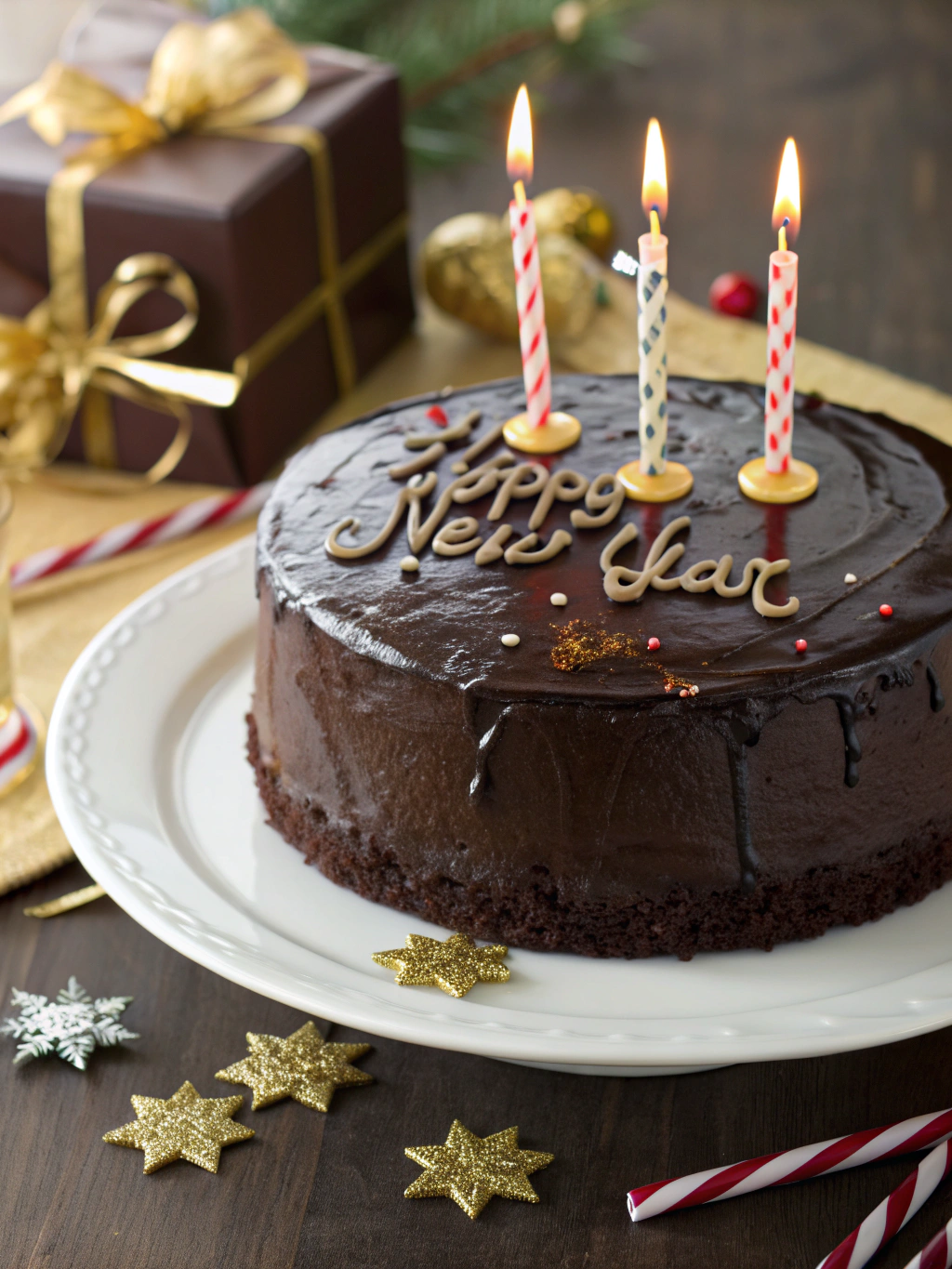 New Year Cake Chocolate Fudge