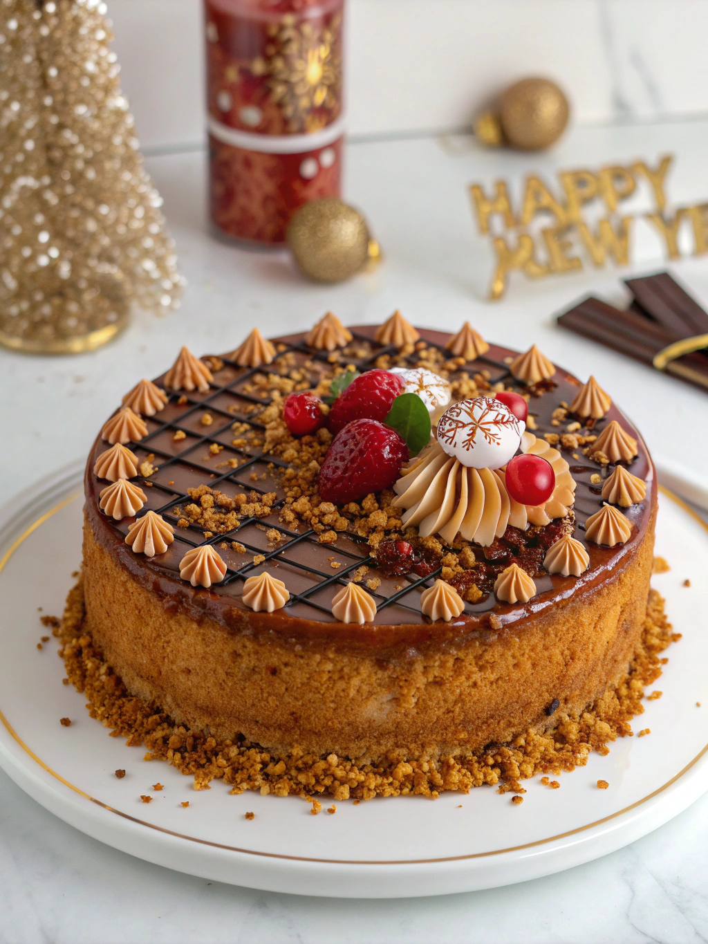 New Year Cake Coffee Crunch
