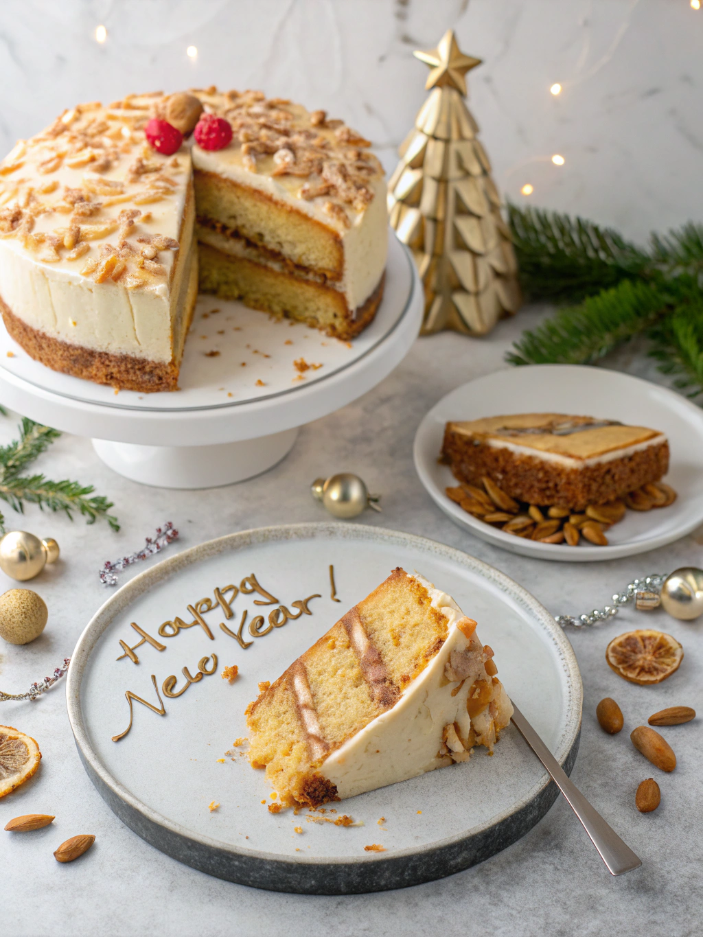 New Year Cake Maple Almond