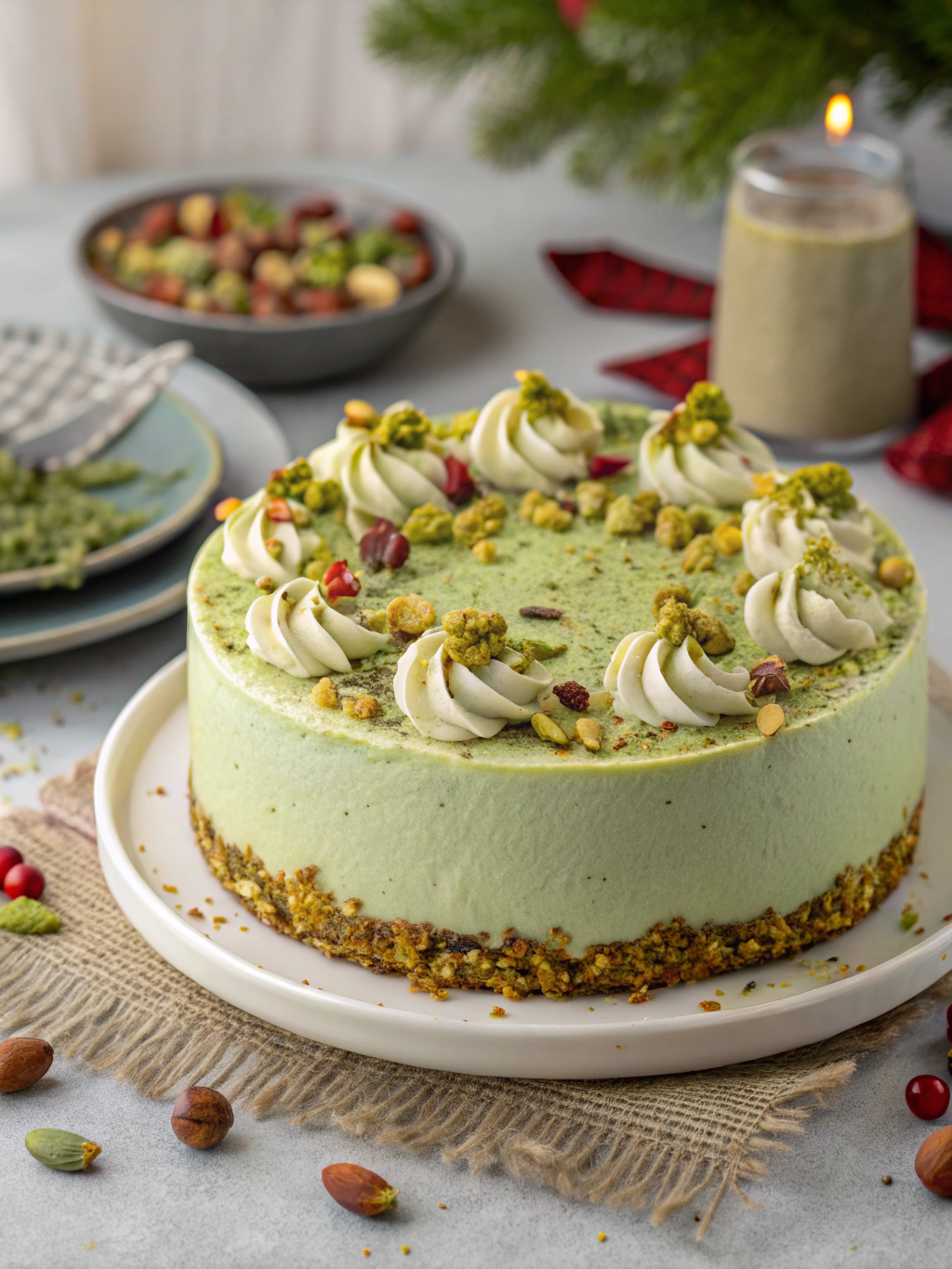 New Year Cake Pistachio Cardamom