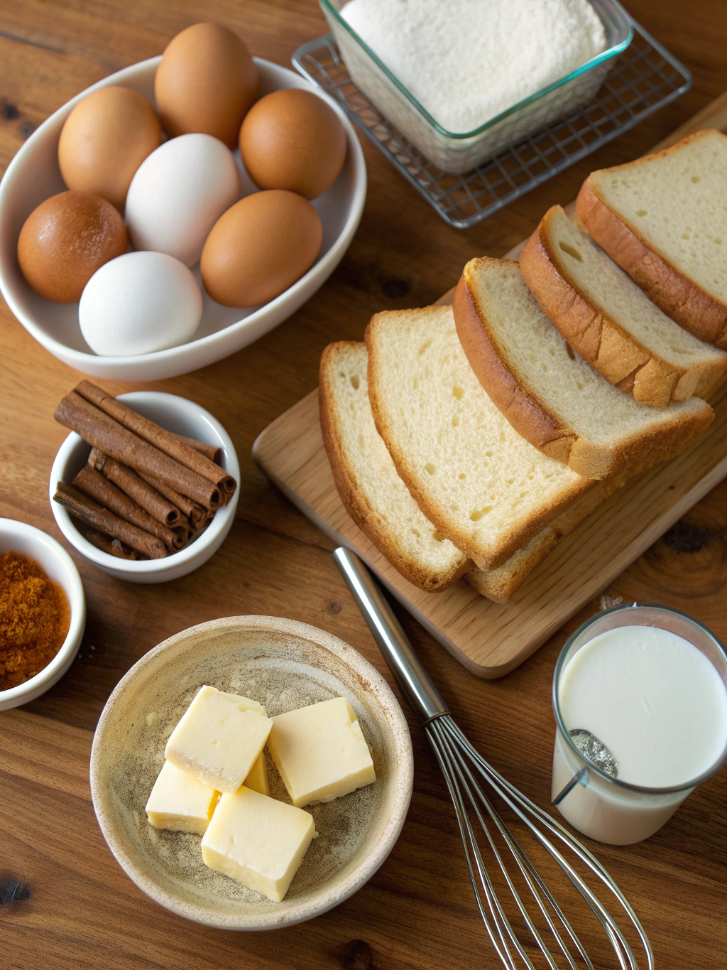 Caramelized French Toast ingredients