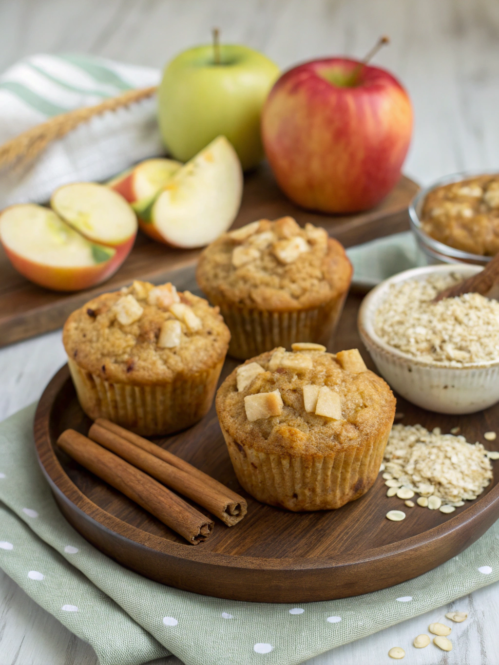 Healthy Apple Oat Muffins ingredients